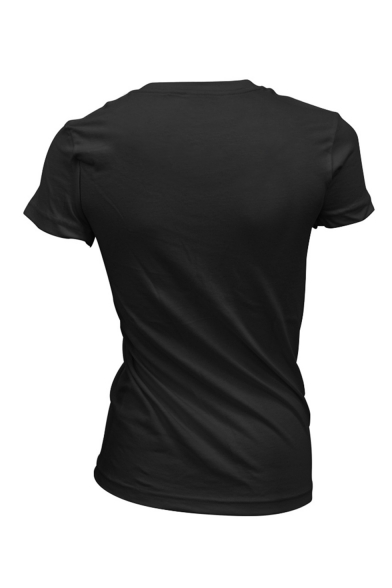 Summer Hot Fashion Halloween Skull Pattern V-Neck Short Sleeve Black T-Shirt