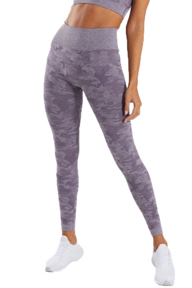 Womens New Trendy Fold Over High Waist Camo Print GYM Running Sport Skinny Yoga Leggings Pants