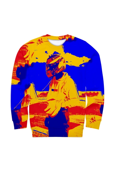 American Popular Pop Singer 3D Printed Long Sleeve Relaxed Fit Pullover Sweatshirts