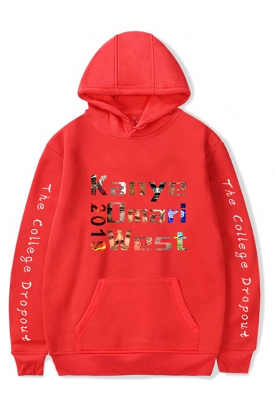 American Rapper Singer Letter Printed Long Sleeve Unisex Casual Sports Hoodie with Pocket