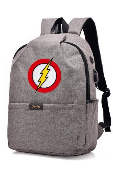 Fashion Comic Logo Printed Creative USB Charge Students School Bag Backpack 29*14*43cm