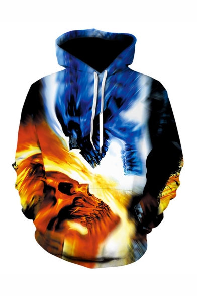 blue skull hoodie