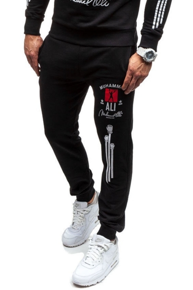Men's New Fashion Graphic Printed Casual Relaxed Fit Sports Sweatpants