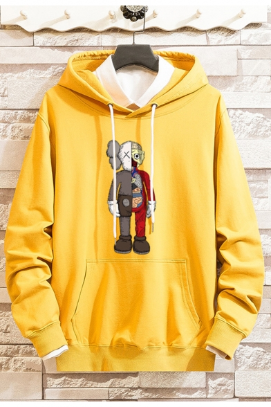 New Stylish Cartoon Doll Printed Long Sleeve Unisex Casual Pullover Hoodie