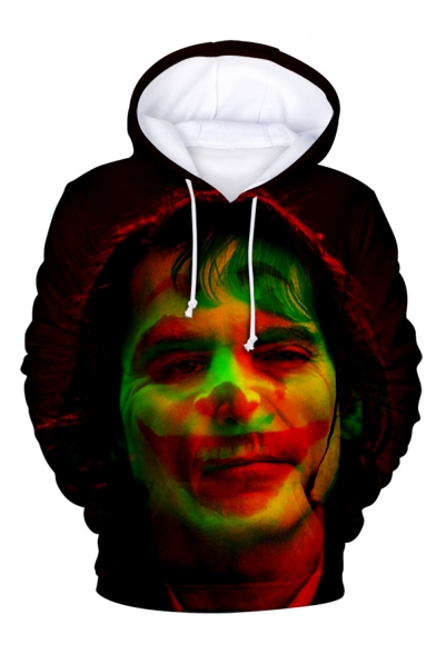Hot Popular Clown Joker 3D Printed Drawstring Hooded Long Sleeve Casual Loose Hoodie