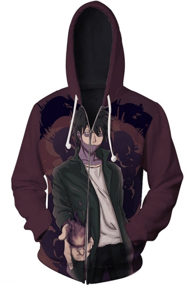 burgundy zip up hoodie