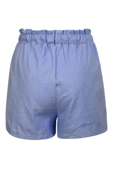 Summer New Arrival Drawstring Waist Cotton Linen Loose Beach Shorts