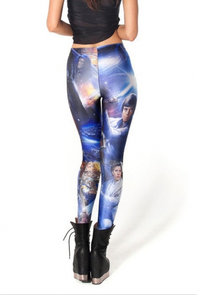 Womens Star Wars Starry Sky Print Full Length Elastic Leggings