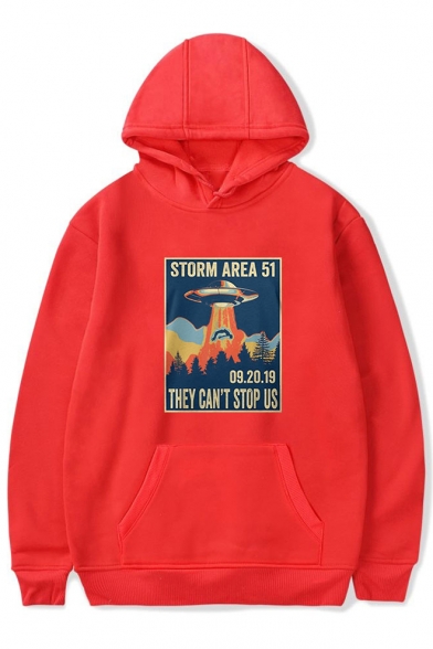Hot Trendy Storm Area Printed Long Sleeve Casual Sport Pullover Hoodie
