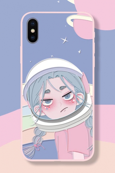 New Trendy Comic Girl Planet Astronaut Printed iPone Case