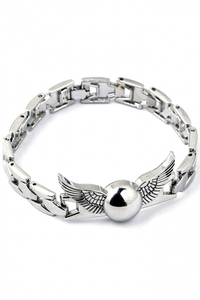 Fashion Bird Wing Shaped Silver Bracelet