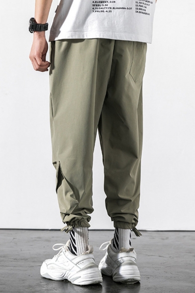 Men's Street Trendy Letter Printed Loose Fit Multi-pocket Hip Pop Track Pants
