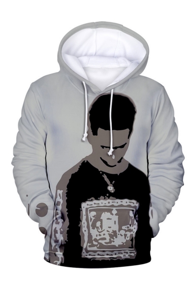 American Popular Rapper 3D Printed Long Sleeve Drawstring Hoodie