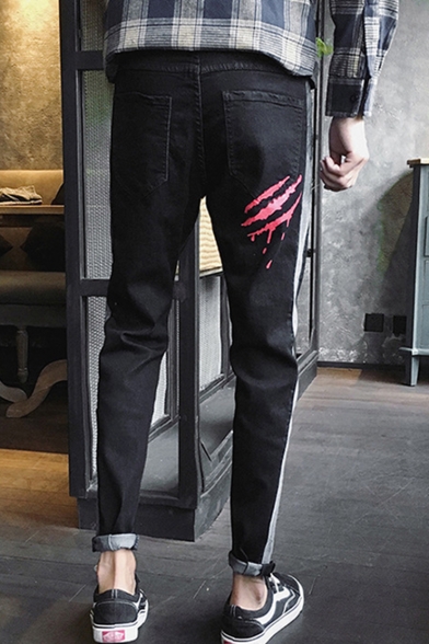 scratch black jeans