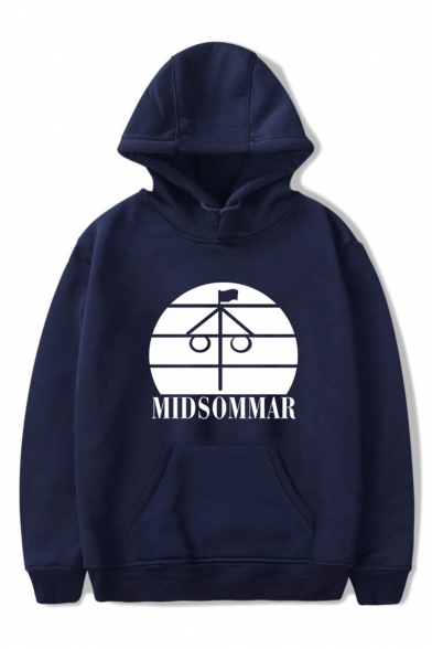 New Fashion Midsommar Letter Geometric Pattern Long Sleeve Casual Sports Hoodie