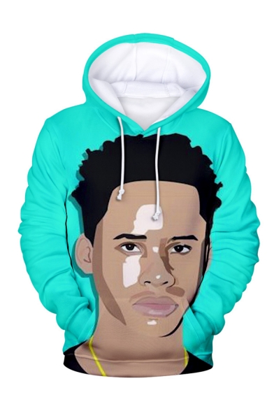 American Popular Rapper 3D Printed Long Sleeve Drawstring Hoodie