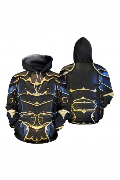 Daedric Armor 3D Printed Cosplay Costume Black Long Sleeve Pullover Hoodie