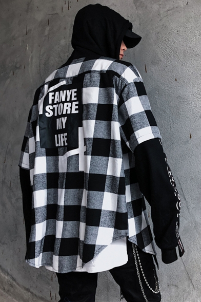 plaid jacket hoodie