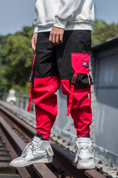 mens cargo pants with straps