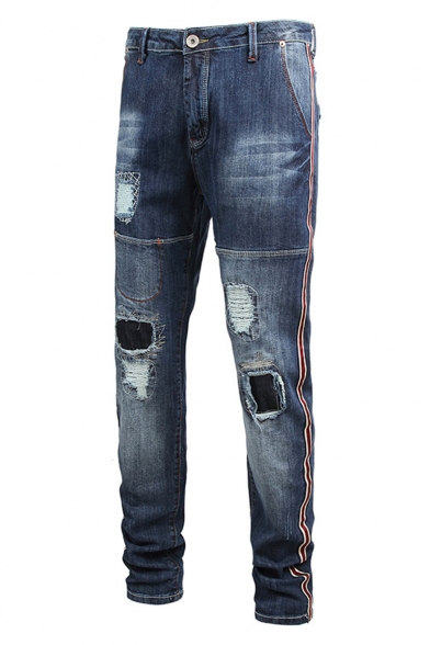 jeans with stripe on side men