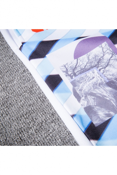 New Fashion Letter TRENDY Figure Colorblock Plaid Printed Drawstring Waist Casual Sweatpants