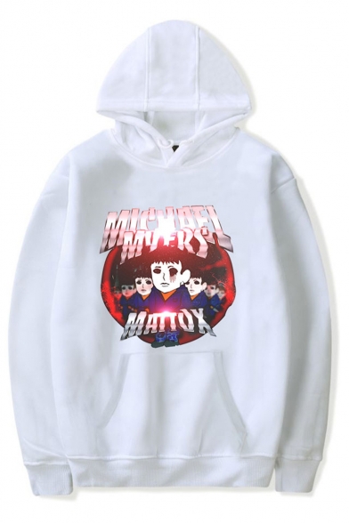 Popular Rapper OX Letter Figure Printed Long Sleeve Unisex Casual Pullover Hoodie