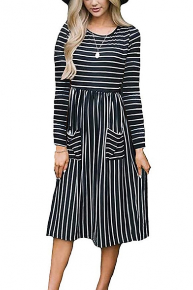 long sleeve empire waist dress