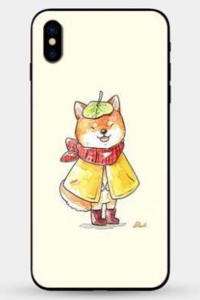 Funny Cartoon Dog Shiba Inu Painting iPhone Case