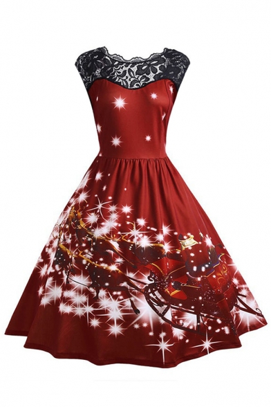 sleeveless christmas dress