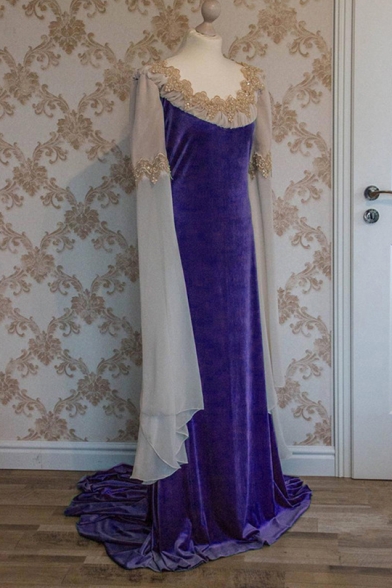 long sleeve floor length maxi dress