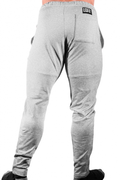 Men's New Fashion Letter Printed Drawstring Waist Training Fitness Pants