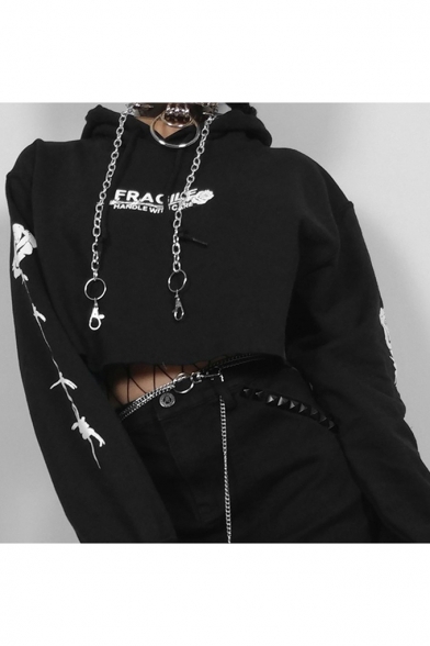 rose cropped hoodie