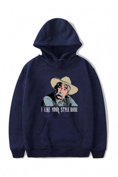 New Fashion The Big Lebowski Letter I LIKE YOUR STYLE DUDE Comic Figure Printed Long Sleeve Unisex Casual Pullover Hoodie