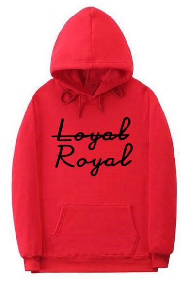 Funny Letter Loyal Royal Pattern Long Sleeve Unisex Sport Hoodie