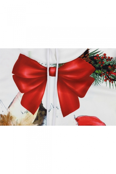 New Arrival Christmas Dog 3D Printed Red Long Sleeve Unisex Loose Hoodie