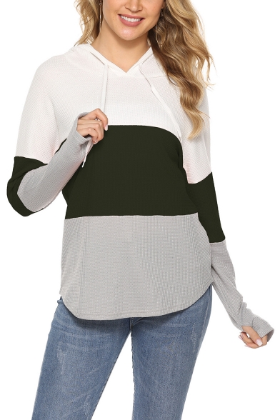 New Trendy Color Black Long Sleeve Relaxed Pullover Hoodie