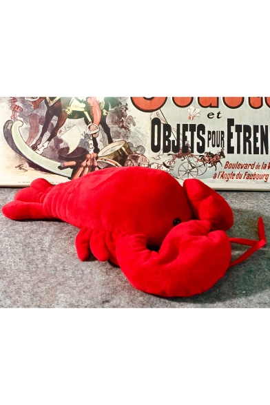 Funny Cute Cartoon Lobster Shaped Red Doll Toy Pillow