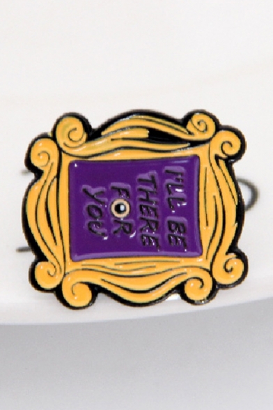 I'LL BE THERE FOR YOU Classic Letter Cartoon Badge Brooch for Gift