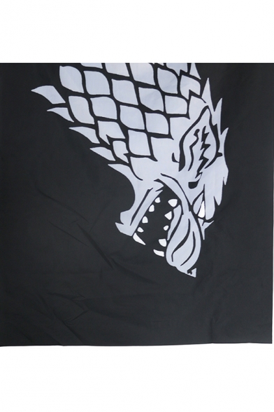 Unique Black Wolf Head Printed Bar KTV Decoration Canvas Flag 89*147cm