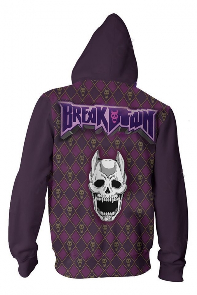 purple skull hoodie