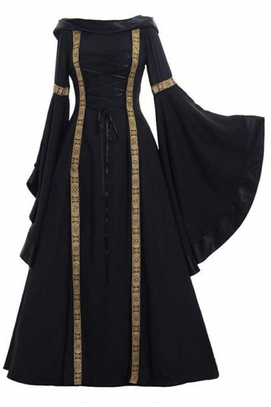 maxi dresses with bell sleeves
