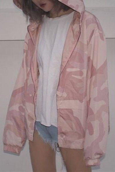 pink camouflage coat