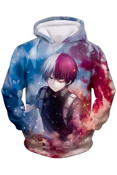 New Trendy Comic Anime Character 3D Printed Long Sleeve Pullover Hoodie