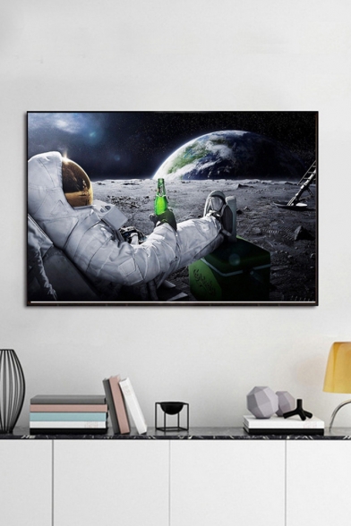 Moon Space Astronaut Beer Painting Wall Decor Art Canvas for Living Room 60*100cm