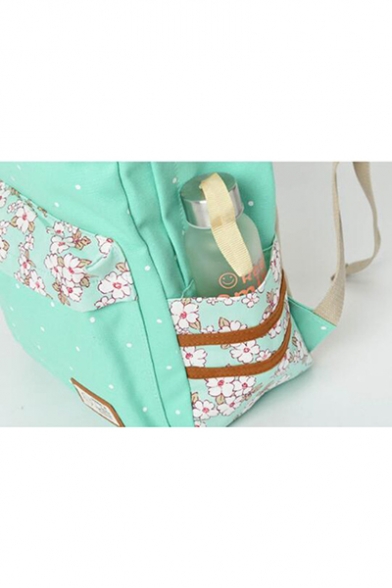Trendy Popular Singer Bleeding Figure Floral Pattern School Bag Backpack 30*14.5*42cm