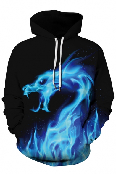 Fire and Ice Dragon Printed 3D Hoodies Sweatshirts Men Women Plus 6XL Pullover Skateboard Hip Hop