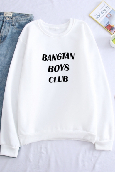 Bangtan Boys Club Cool Simple Letter Printed Unisex Leisure Sweatshirt