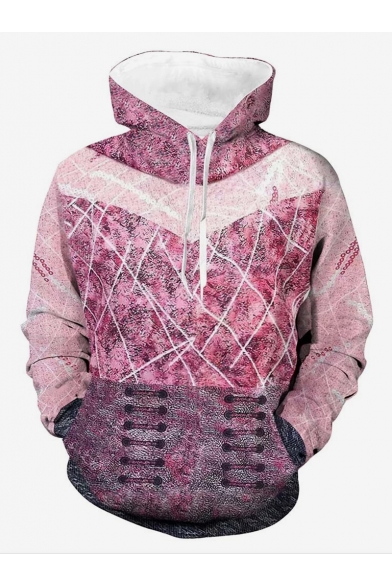 Fashion Pink 3D Printed Long Sleeve Casual Sport Pullover Hoodie
