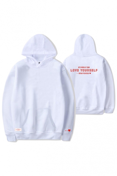 Fashion Kpop Boy Band Logo Love Yourself Letter Printed Unisex Hoodie
