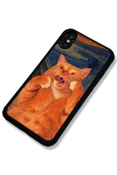 Funny Cartoon Cat Printed Mobile Phone Case for iPhone